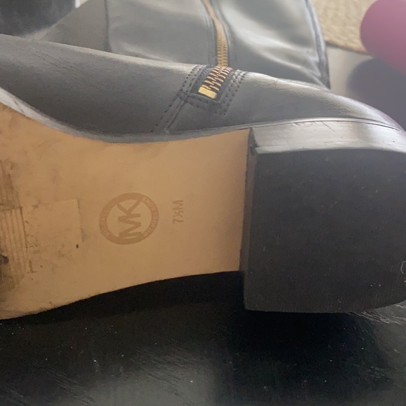 MK fine leather line boots two tone size 7 with zipper . - Picture 10 of 11